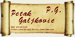 Petak Galjković vizit kartica